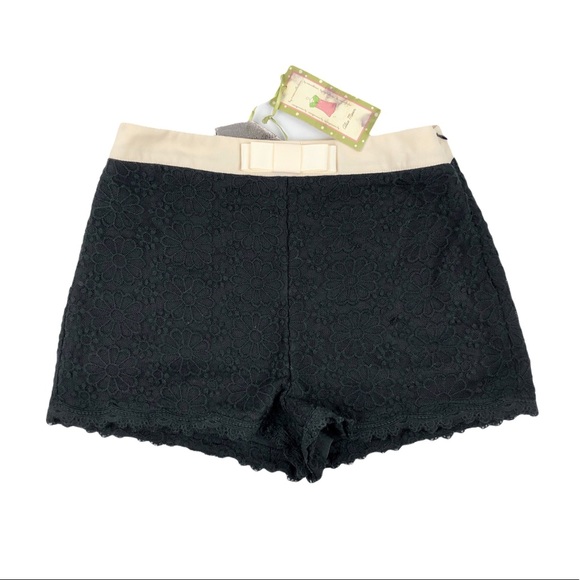 Papermoon | Shorts | Alice Moon High Waisted Black Floral Lace Shorts ...